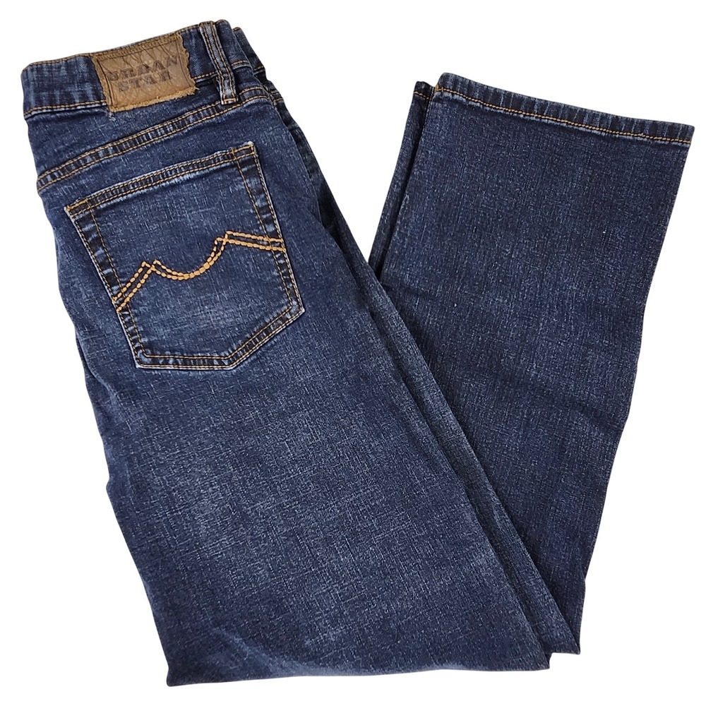 Urban Star Jeans Mens 32x30 Blue Denim Straight Leg Stretch Casual Workwear
